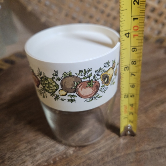 Vintage Pyrex Spice Of Life Round Clear Glass Storage Container Jar - Picture 10 of 11